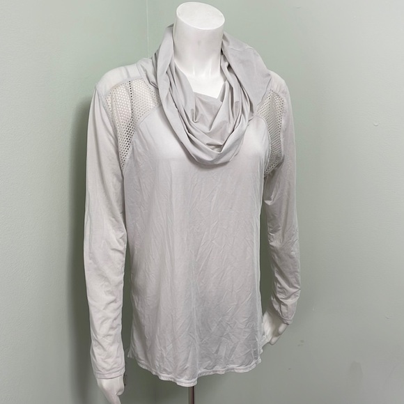 Zella Medium White Cowl Neck Tee - Picture 1 of 8